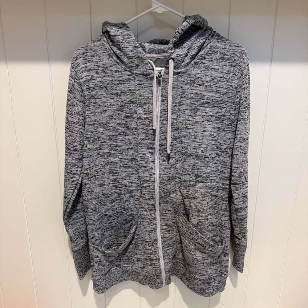 Athleta Zip-Up Hoodie Size S Heathered Gray Sweatshirt